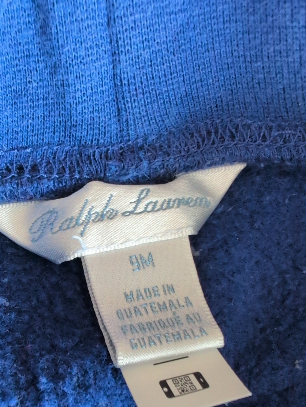 Ralph Lauren Graphic Fleece Hook U Sweatpants & Hoodie Set Blue 9M - Picture 6 of 7